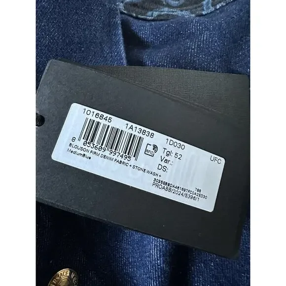 Versace Medusa Blouson Denim Stone Wash Jacket Blue 42 US (52) 1016845 NWT $1500
